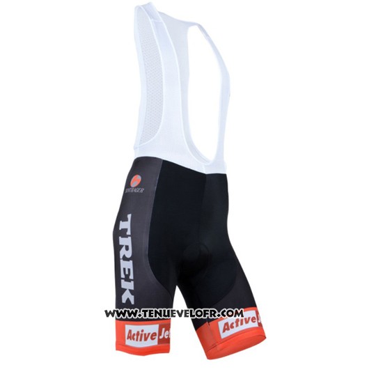 2014 Maillot Ciclismo Trek Noir et Orange Manches Courtes et Cuissard